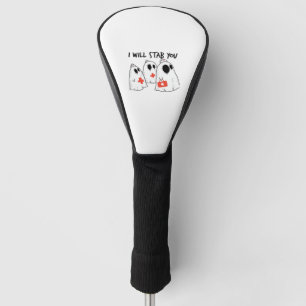 I Will Stab You Ghost Nurse Funny RN Halloween Gho Golf Head Cover