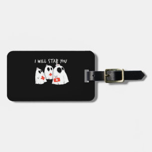 I Will Stab You Ghost Nurse Funny RN Halloween Gho Luggage Tag