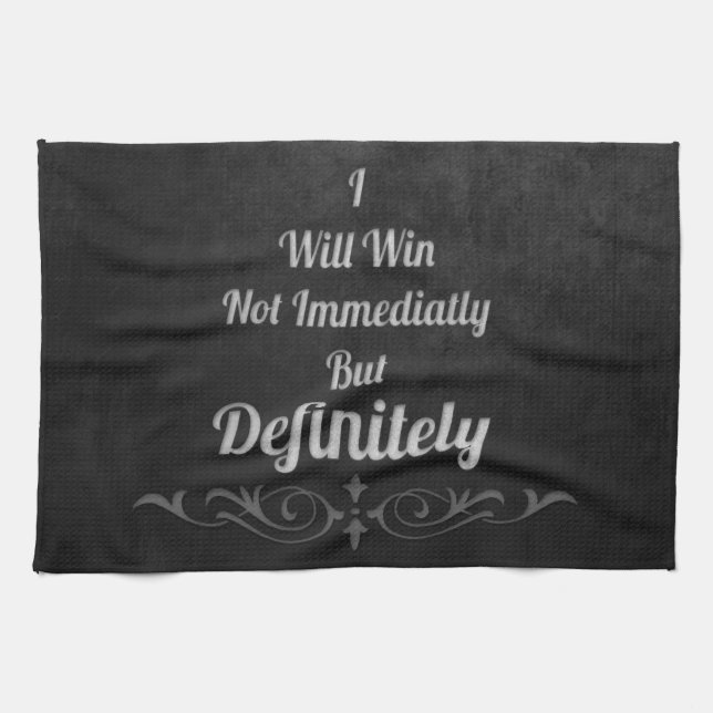 I Will Win - Motivational Tea Towel (Horizontal)