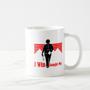 I Win Google Me Motivational Retro Silhouette Shir Coffee Mug
