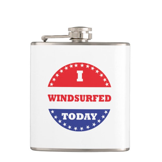 I Windsurfed Today Hip Flask (Front)