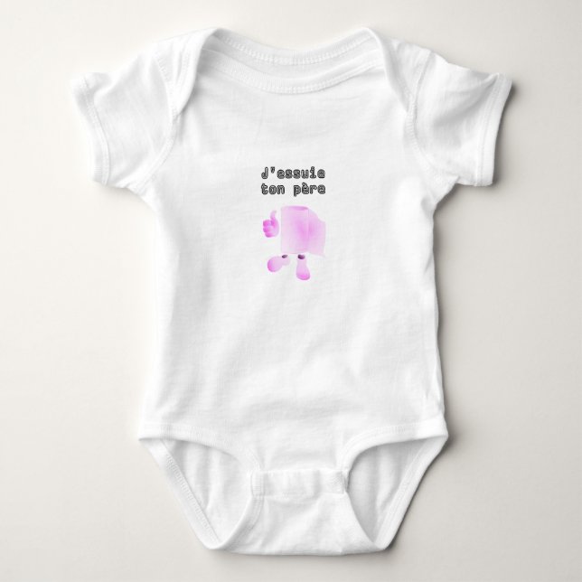I wipe your father baby bodysuit (Front)