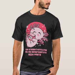 I Wish Everything Is Easy Axolotl Salamander Humou T-Shirt