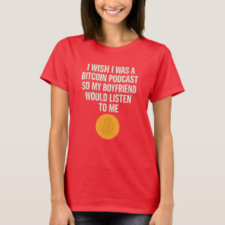 "I Wish I Was a Bitcoin Podcast" Funny Graphic Tee