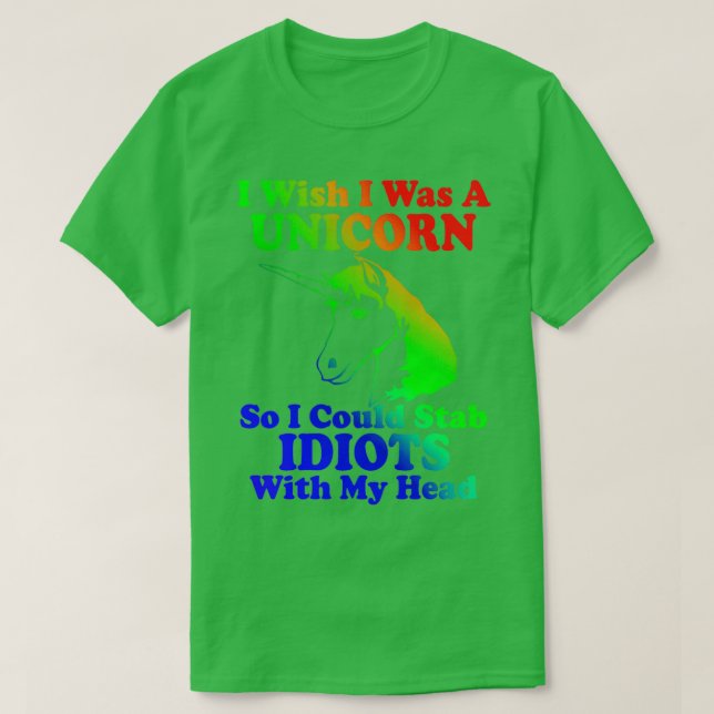 I wish I Was A Unicorn Essential T-Shirt (Design Front)