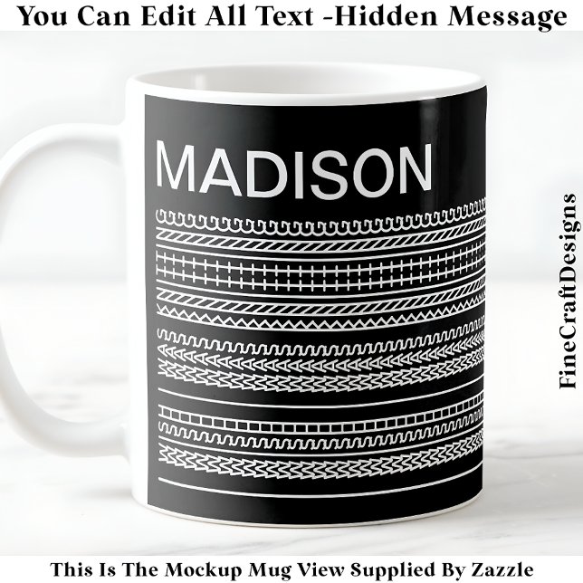 I Wish I Was Knitting & Name Hidden Message 092W Coffee Mug (Creator Uploaded)