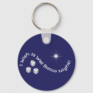 i wish it was bunco night key ring