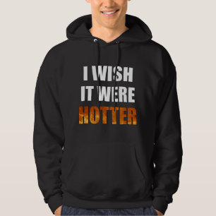 I Wish It Were Colder typography blue color Design Hoodie