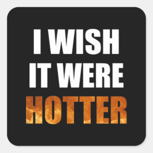 I Wish It Were Colder typography blue color Design Square Sticker