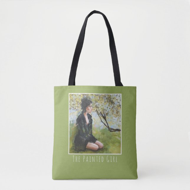 "I Wish it Would Rain" fall leaves tote bag (Front)