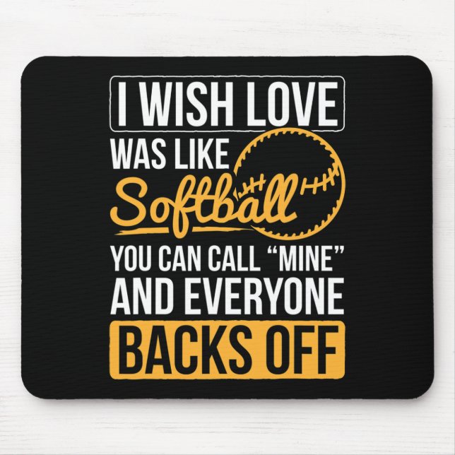 I Wish Love Was Like Softll Softll Player Softll T Mouse Pad (Front)