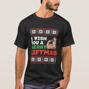I Wish Merry Liftmas Ugly Christmas Sweater Gym Sa