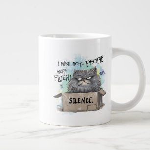 I wish more people were fluent large coffee mug