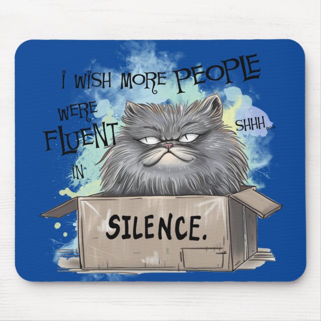I wish more people were fluent mouse pad (Front)