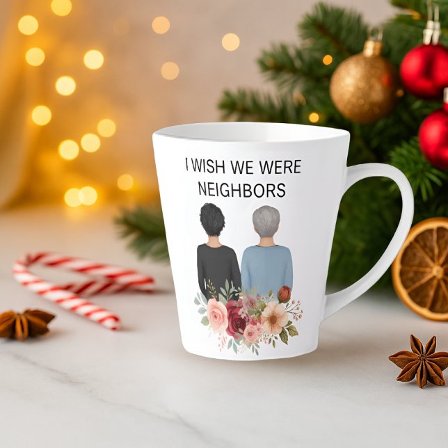 I Wish We Were Neighbours Best Friends MO-AZ Mug (Customize hair color and length, ethnicities, etc.)