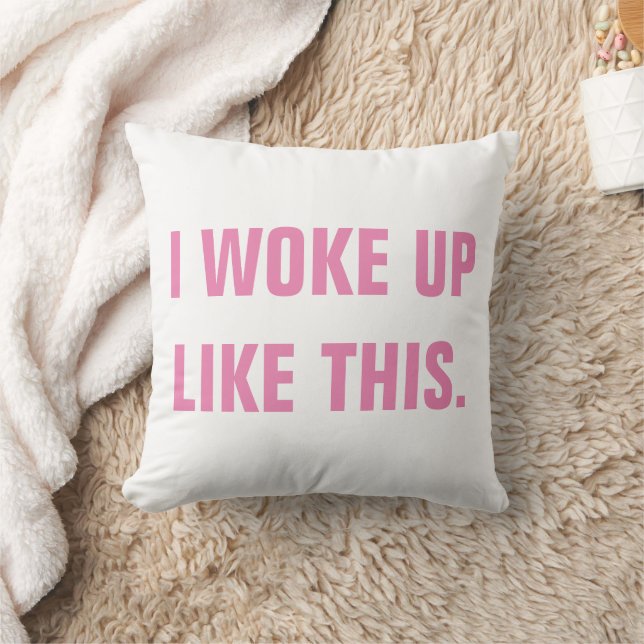 I woke up like this funny humour pillow cushion (Blanket)
