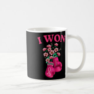 I Won Boxing Gloves Survivor Pink Ribbon Breast Ca Coffee Mug