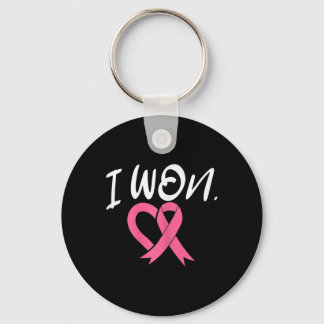 I Won Breast Cancer Awareness Support Pink Ribbon  Key Ring