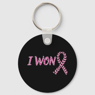 I Won Breast Cancer Awareness Support Pink Ribbon Key Ring