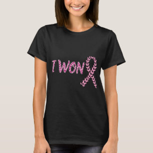 I Won Breast Cancer Awareness Support Pink Ribbon T-Shirt