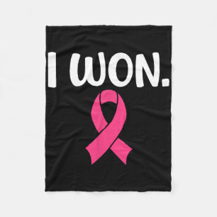 I Won Breast Cancer Breast Cancer Awareness Suppor Fleece Blanket