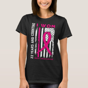 I Won Breast Cancer Survivor 22 Year Anniversary C T-Shirt