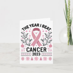 I Won Breast Cancer Survivor Women 2025 Funny Chri Card