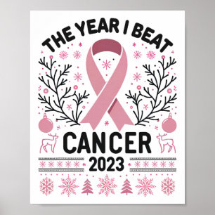 I Won Breast Cancer Survivor Women 2025 Funny Chri Poster