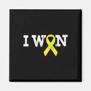 I WON Gold Ribbon Kid Support Childhood cancer awa Magnet