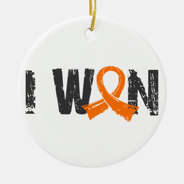 I Won Kidney Cancer Ceramic Tree Decoration (Front)