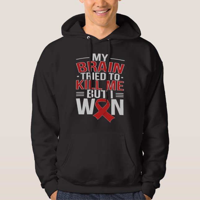 I Won Stroke Survivor Stroke Awareness Month 1 Hoodie (Front)
