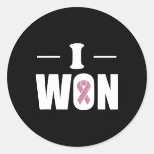 I Won World Cancer Day 1 Classic Round Sticker