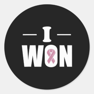 I Won World Cancer Day 1 Classic Round Sticker