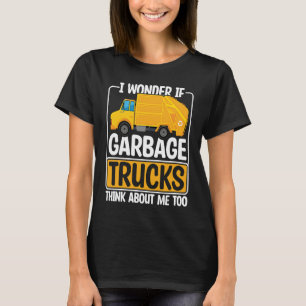 I Wonder If Garbage Trucks Recyling Outfit for Tod T-Shirt
