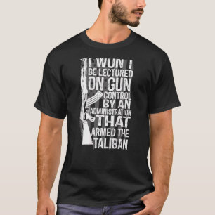 I Won't Be Lectured On Gun Control American Flag O T-Shirt