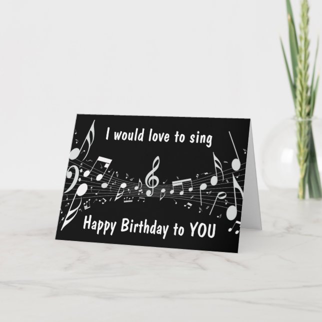 I WON'T SING TO SAVE YOUR EARS **BIRTHDAY CARD** CARD (Front)