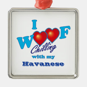 I Woof Havanese Metal Ornament