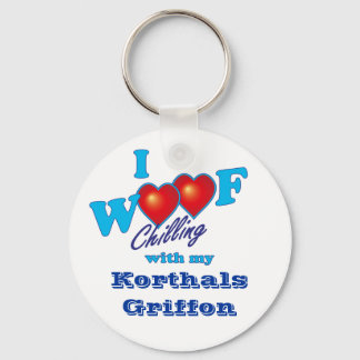 I Woof Korthals Griffon Key Ring