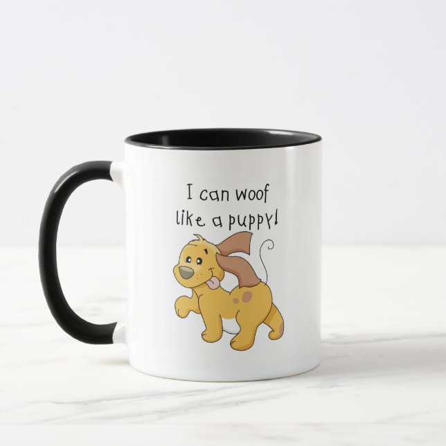 I Woof Like a Puppy Tshirts and Gifts Mug (Left)