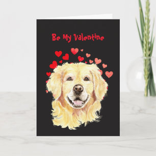 I Woof Love You Golden Retriever Dog Valentine Holiday Card