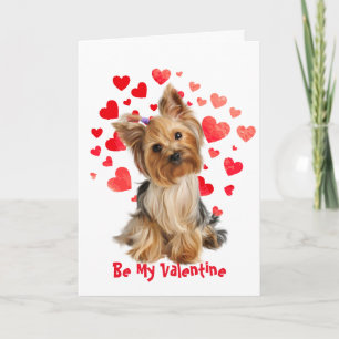 I Woof Love You Yorkie Dog Valentine Holiday Card