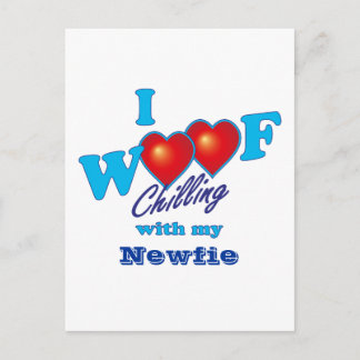 I Woof Newfie Postcard