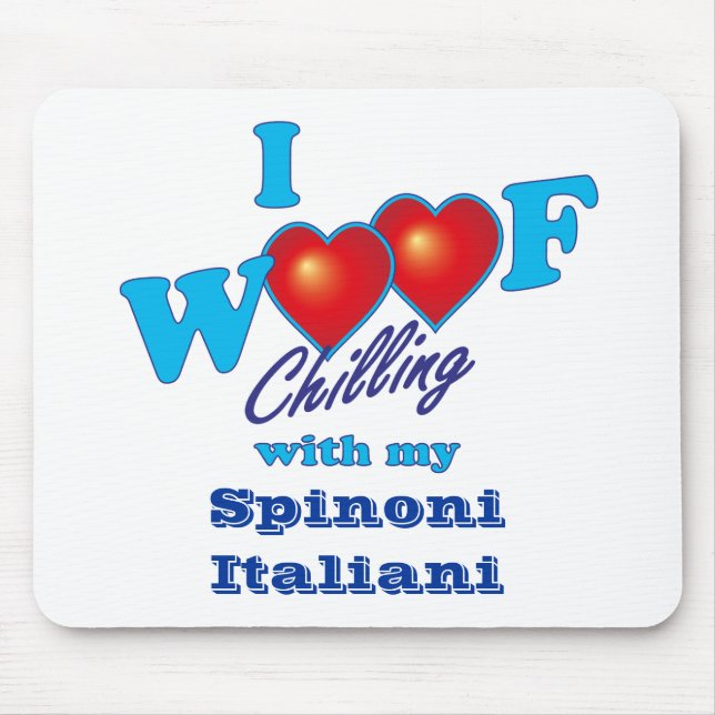 I Woof Spinone Italiano Mouse Pad (Front)