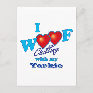I Woof Yorkie Postcard