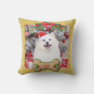 I Woof You A Merry Christmas Personalised Dog Gift Cushion