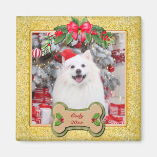 I Woof You A Merry Christmas Personalised Dog Gift Magnet