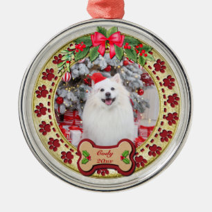 I Woof You A Merry Christmas Personalised Dog Gift Metal Ornament