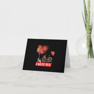 I Woof You. Boston Terrier Dog Valentine Gifts Thank You Card