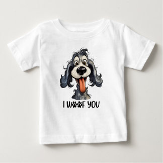 I Woof You Funny Dog Sublimation  Baby T-Shirt