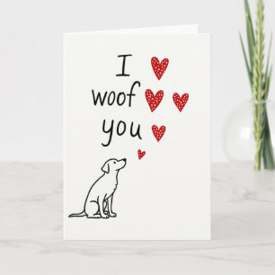 I Woof You Mothers Day Hearts Card